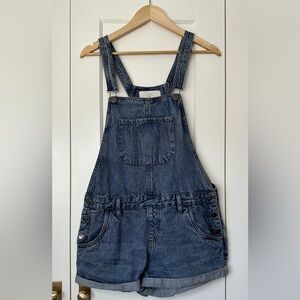 Denim Overall Shorts